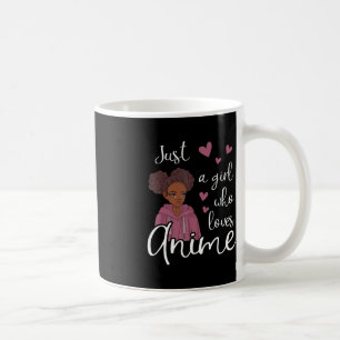 Taza De Café Solo un chica que ama a Anime Africano