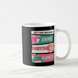 Taza De Café Solo un Chica que ama a Anime Bysketbyll Ramen Kaw