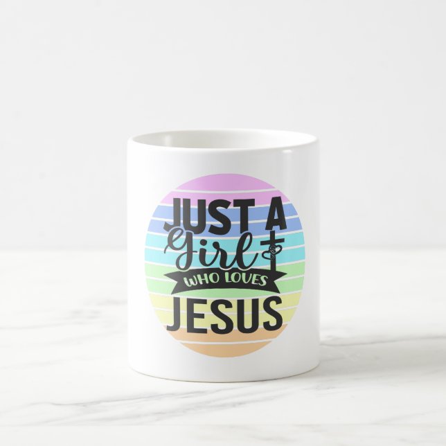 Taza De Café Sólo un Chica que ama a Jesús (Centro)