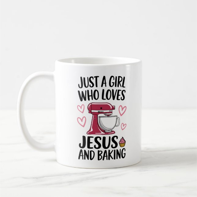 Taza De Café Sólo un Chica que ama a Jesús y a hacer (Izquierda)