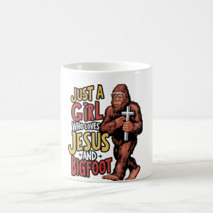 Taza De Café Solo un Chica que ama a Jesús y a los pies de pata