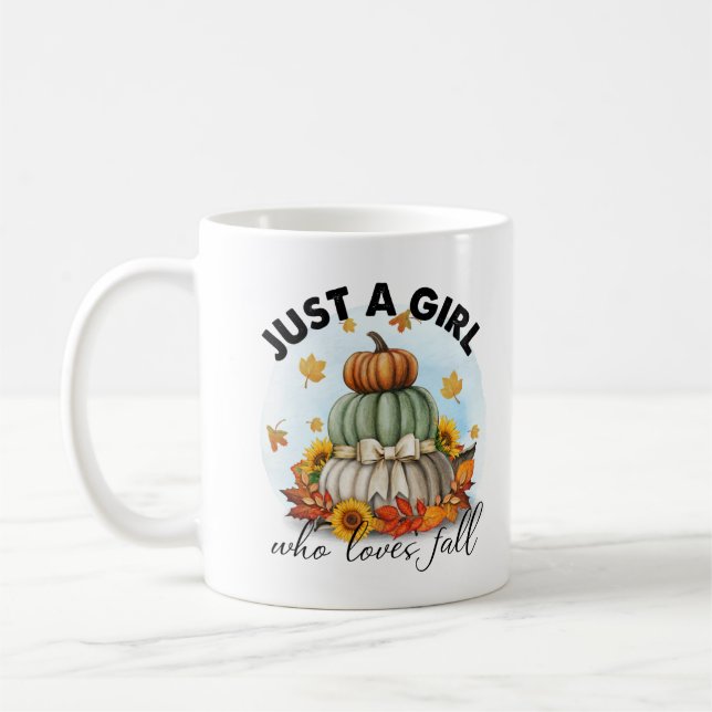 Taza De Café Solo un Chica que ama a la caída personalizada (Izquierda)