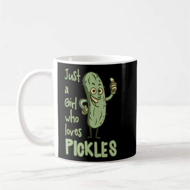 Taza De Café Sólo Un Chica Que Ama A Las Pickles S (Izquierda)