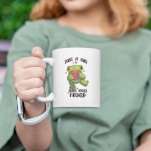 Taza De Café Sólo un Chica que ama a las ranas Chica de rana li