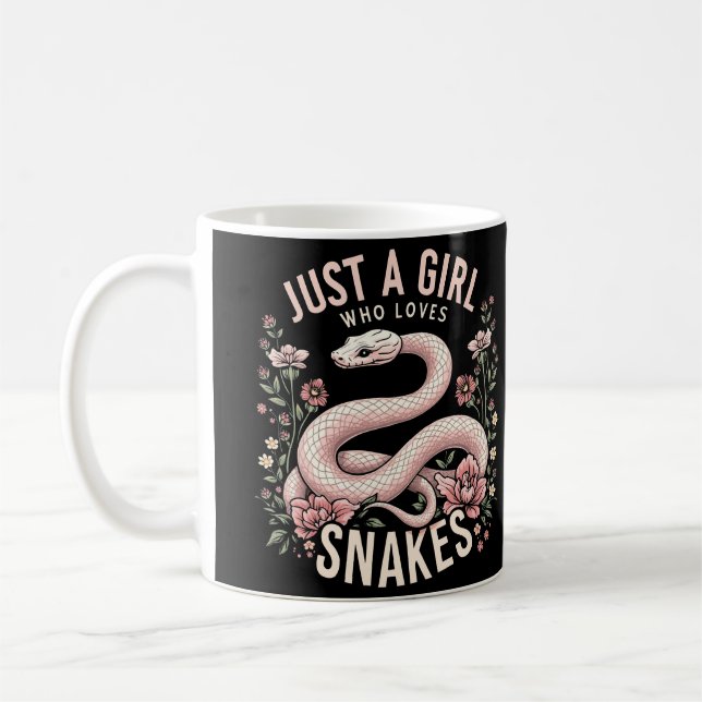 Taza De Café Sólo un Chica que ama a las serpientes (Izquierda)