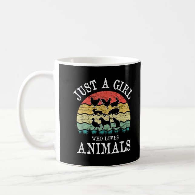 Taza De Café Sólo un Chica que ama a los animales (Izquierda)