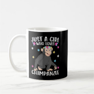 Taza De Café Solo un Chica que ama a los chimpancés