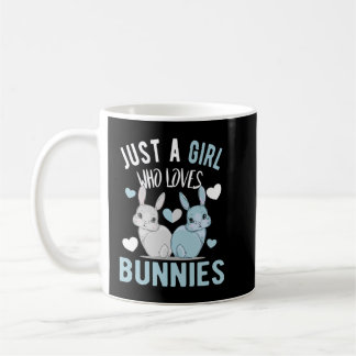 Taza De Café Sólo un chica que ama a los conejitos Bunny Mom Pu