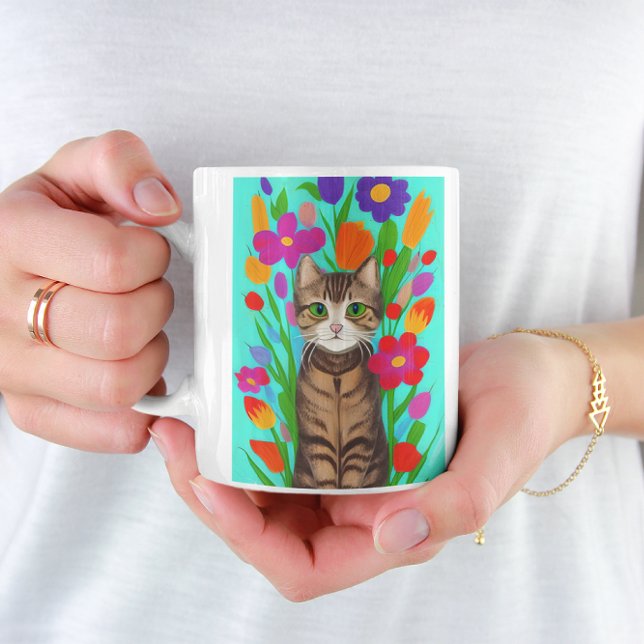 Taza De Café Sólo un Chica que ama a los gatos | Arte popular (Subido por el creador)