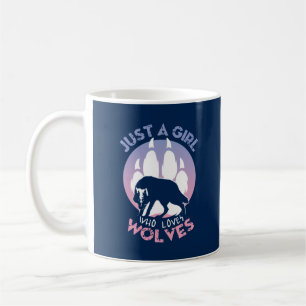 Taza De Café Sólo un chica que ama a los lobos