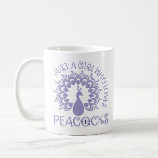 Taza De Café Solo un Chica que ama a los pavos reales