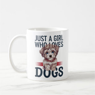 Taza De Café Sólo un chica que ama a los perros diseño lindo
