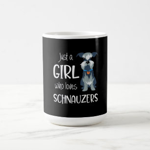 Taza De Café sólo un chica que ama al perro schnauzers _ schnau