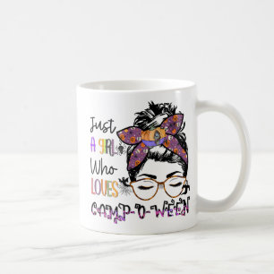Taza De Café Sólo un Chica que ama el campamento-o-ween Campo d
