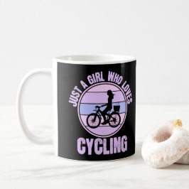 Taza De Café Solo un Chica que ama el Chica de bicicletas cicli