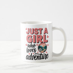 Taza De Café Solo un Chica que ama el diseño de la excursión po