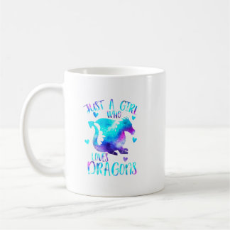 Taza De Café Sólo un Chica que ama el dragón espacial de galaxi