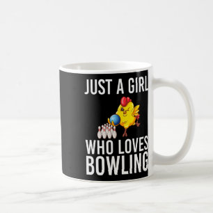 Taza De Café Solo un Chica que ama el juego Bowling Bowler