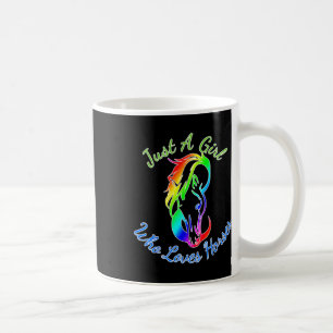 Taza De Café Solo un Chica que ama el regalo de equitación