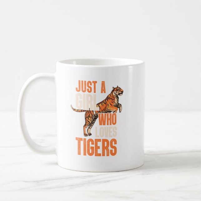 Taza De Café Sólo Un Chica Que Ama El Safari De Tigres. Perfect (Izquierda)
