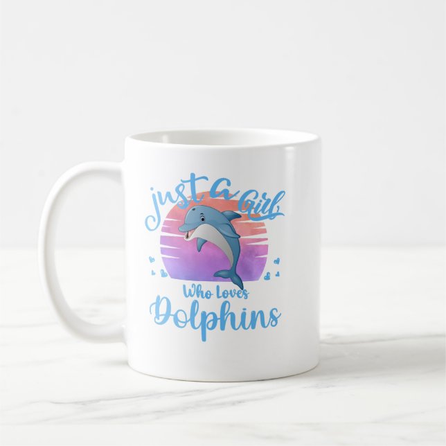 Taza De Café Sólo Un Chica Que Ama El Vestido De Los Delfines P (Izquierda)
