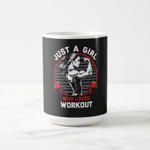 Taza De Café Solo un Chica que ama la camiseta de gimnasio