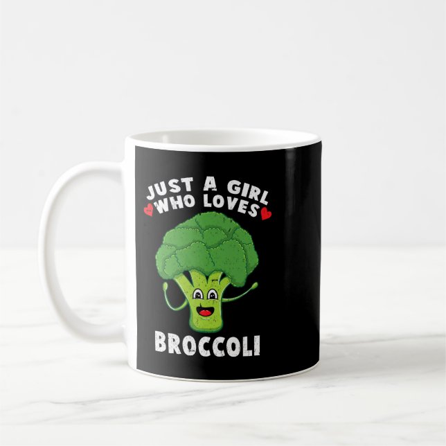 Taza De Café Sólo Un Chica que ama la cosecha de brócoli (Izquierda)