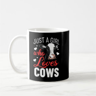 Taza De Café Sólo un Chica que ama la cría de ganado vacuno