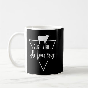 Taza De Café Solo un Chica que ama la granja lechera Cows Heife