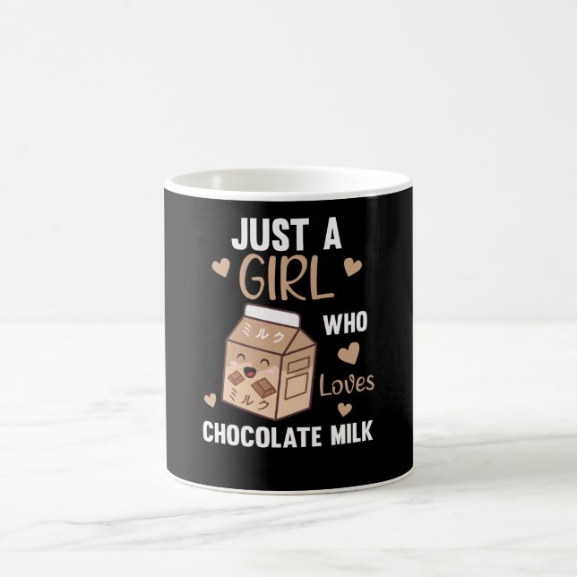 Taza De Café Solo un Chica que ama la leche de chocolate Kawaii (Centro)