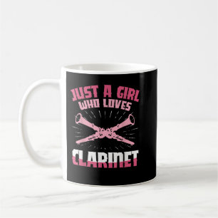 Taza De Café Solo Un Chica Que Ama La Música Clarinetista L