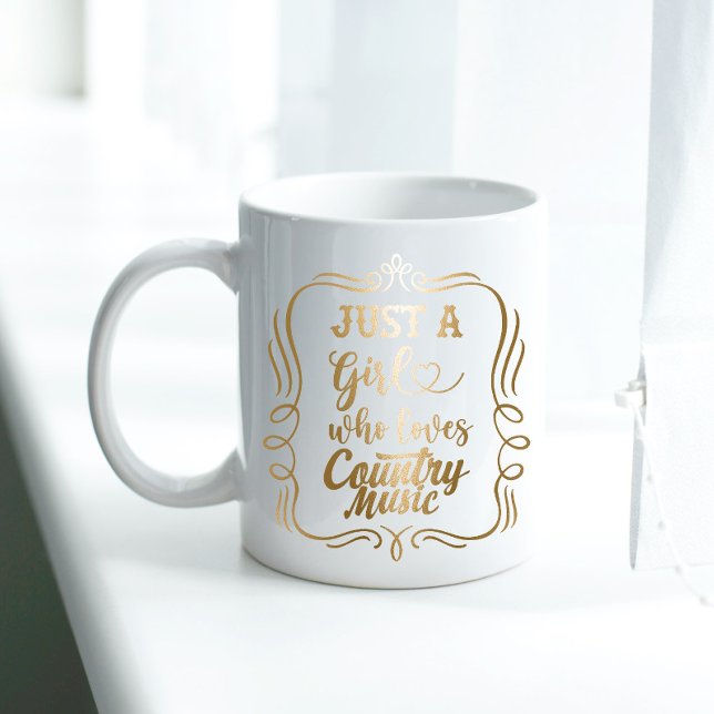 Taza De Café Solo un Chica que ama la música country (Subido por el creador)
