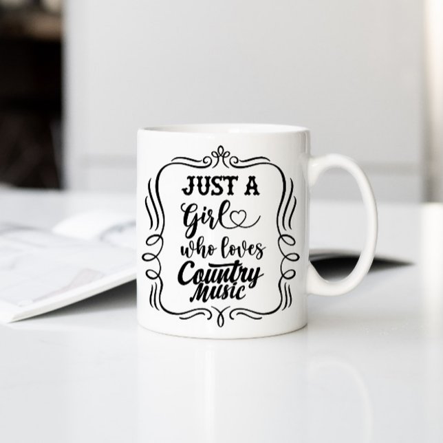 Taza De Café Solo un Chica que ama la música country (Subido por el creador)