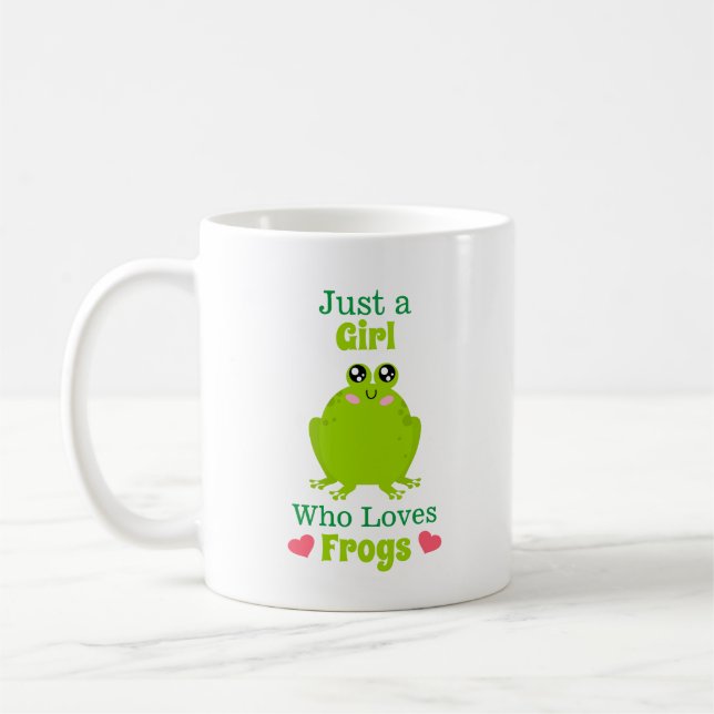 Taza De Café Solo un Chica que ama las ranas (Izquierda)