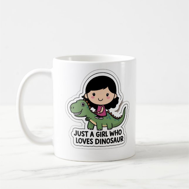 Taza De Café Sólo un chica que ama los dinosaurios (Izquierda)