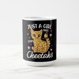Taza De Café sólo un chica que ama los guepardos regalo de q