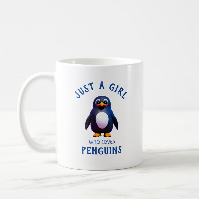 Taza De Café Sólo un chica que ama los pingüinos (Izquierda)