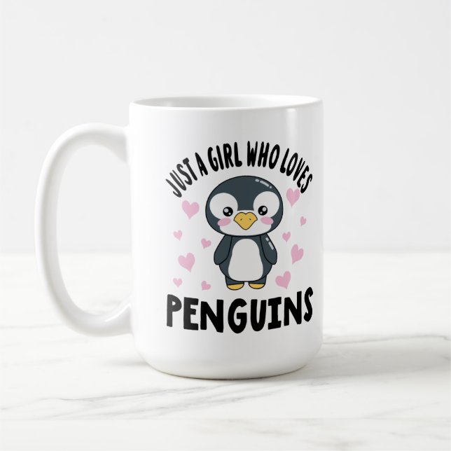 Taza De Café sólo un chica que ama los pingüinos (Izquierda)