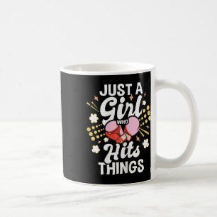 Taza De Café Solo un Chica que golpea las cosas - Kickboxing Ki