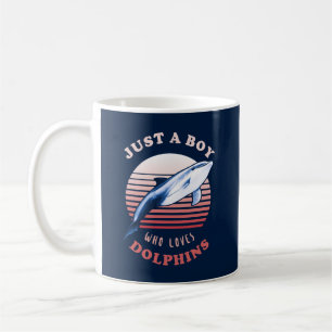 Taza De Café Solo un chico que ama a los delfines
