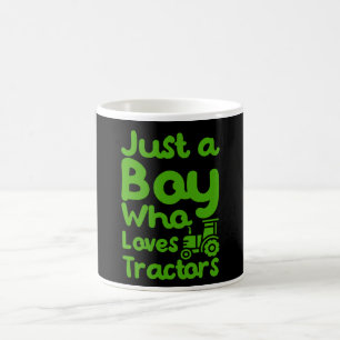 Taza De Café Solo un chico que ama a los tractores