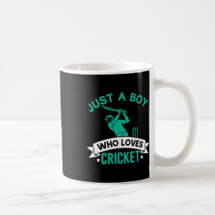 Taza De Café Solo un chico que ama al jugador de cricket divert