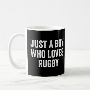 Taza De Café Solo un chico que ama al jugador de rugby