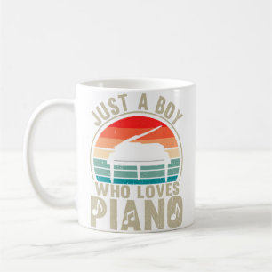 Taza De Café Solo un chico que ama al pianista recto de piano