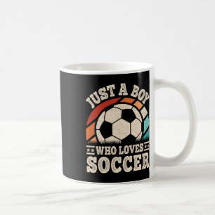 Taza De Café Solo un chico que ama el fútbol, jugador divertido
