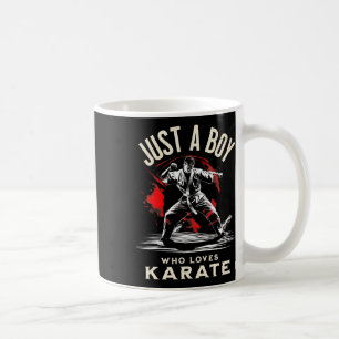 Taza De Café Solo un chico que ama el karate - Artes marciales