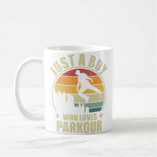 Taza De Café Solo un chico que ama el parkour. Parkour de carre