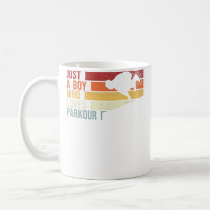 Taza De Café Solo un chico que ama el parkour. Parkour de carre