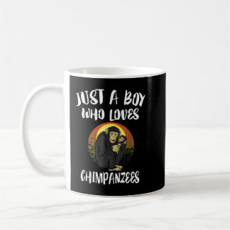 Taza De Café Solo un chico que ama el regalo de los chimpancés