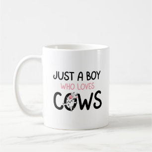 Taza De Café Solo un chico que ama las vacas Granja de vacas li